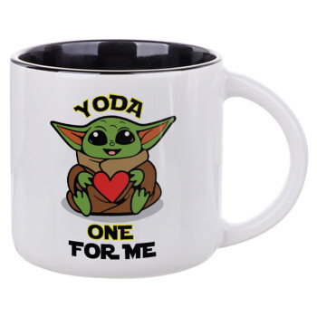 Yoda, one for me , Κούπα κεραμική 400ml Λευκή/Μαύρη