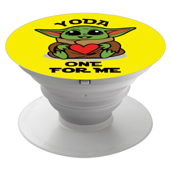 Yoda, one for me , Pop Socket Λευκό Βάση Στήριξης Κινητού στο Χέρι