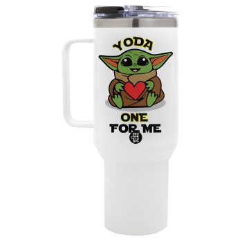 Yoda, one for me , Mega Stainless steel Tumbler with lid, double wall 1,2L