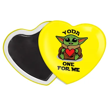 Yoda, one for me , Μαγνητάκι καρδιά (57x52mm)