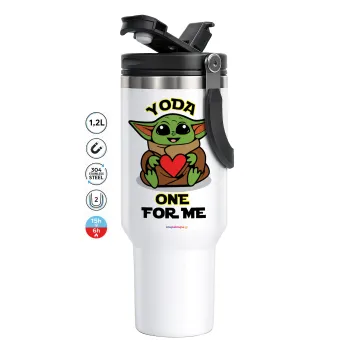 Yoda, one for me , Mega Stainless steel Tumbler with lid, double wall 1,2L