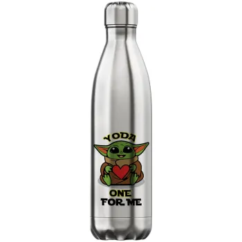 Yoda, one for me , Μεταλλικό παγούρι θερμός Inox (Stainless steel), διπλού τοιχώματος, 750ml