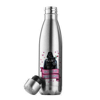Darth Vader, you take my breath away, Μεταλλικό παγούρι θερμός Inox (Stainless steel), διπλού τοιχώματος, 500ml