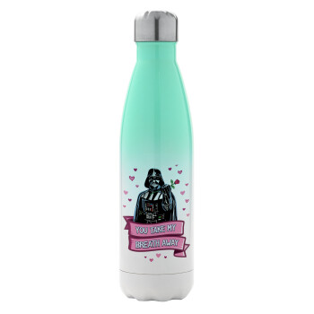 Darth Vader, you take my breath away, Metal mug thermos Green/White (Stainless steel), double wall, 500ml