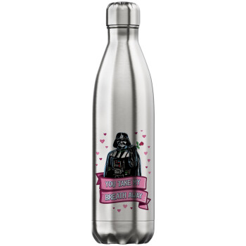 Darth Vader, you take my breath away, Inox (Stainless steel) hot metal mug, double wall, 750ml
