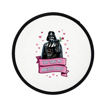 Darth Vader, you take my breath away, Βεντάλια υφασμάτινη αναδιπλούμενη με θήκη (20cm)