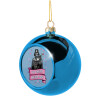 Blue Christmas tree ball ornament 8cm