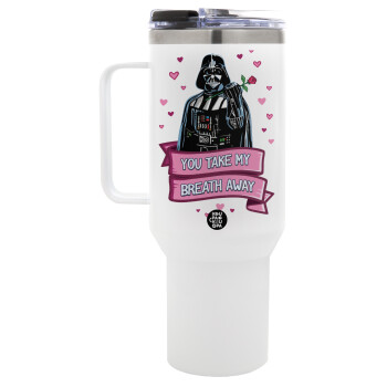 Darth Vader, you take my breath away, Mega Stainless steel Tumbler with lid, double wall 1,2L