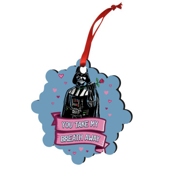 Darth Vader, you take my breath away, Christmas ornament snowflake wooden 7.5cm