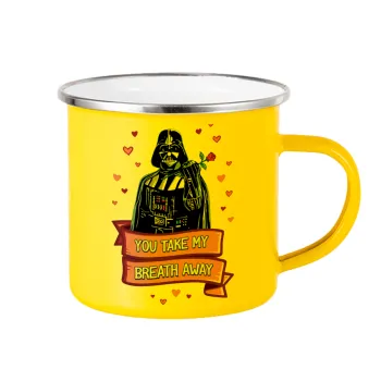 Darth Vader, you take my breath away, Yellow Enamel Metallic Cup 360ml