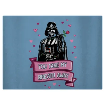 Darth Vader, you take my breath away, Επιφάνεια κοπής γυάλινη (38x28cm)