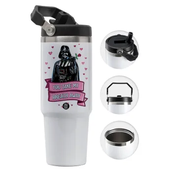Darth Vader, you take my breath away, Θερμός Ανοξείδωτο 30oz με χερούλι