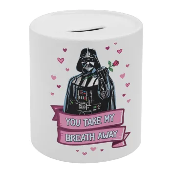 Darth Vader, you take my breath away, Κουμπαράς πορσελάνης με τάπα