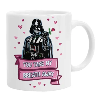 Darth Vader, you take my breath away, Κούπα, κεραμική, 330ml