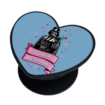 Darth Vader, you take my breath away, Phone Holders Stand  καρδιά Μαύρο Βάση Στήριξης Κινητού στο Χέρι