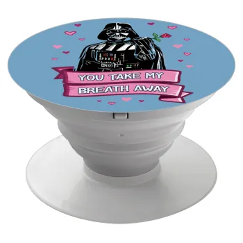 Darth Vader, you take my breath away, Phone Holders Stand  White Hand-held Mobile Phone Holder