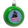 Στολίδι Χριστουγεννιάτικη μπάλα δένδρου Πράσινο 8cm