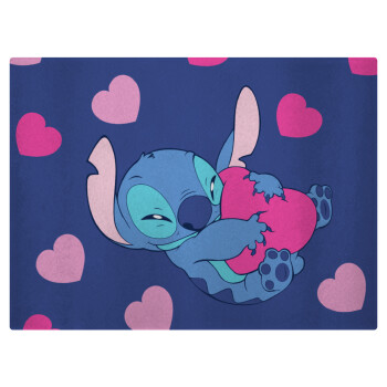 Lilo & Stitch hugs and hearts, Επιφάνεια κοπής γυάλινη (38x28cm)