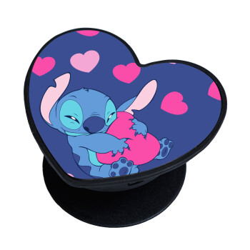 Lilo & Stitch hugs and hearts, Phone Holders Stand  καρδιά Μαύρο Βάση Στήριξης Κινητού στο Χέρι