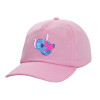 Adult Baseball Cap, 100% Cotton, PINK (COTTON, ADULT, UNISEX, ONE SIZE)