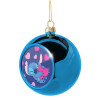 Blue Christmas tree ball ornament 8cm
