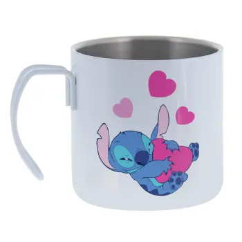 Lilo & Stitch hugs and hearts — Κούπα Ανοξείδωτη διπλού τοιχώματος 400ml