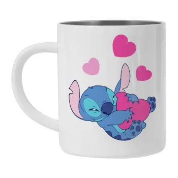 Lilo & Stitch hugs and hearts, Κούπα Ανοξείδωτη διπλού τοιχώματος 300ml