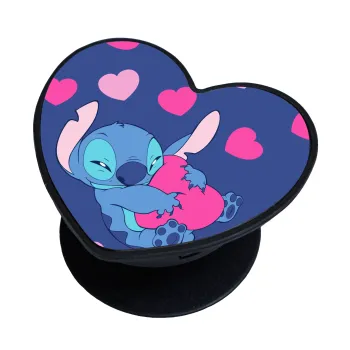 Lilo & Stitch hugs and hearts, Phone Holders Stand  καρδιά Μαύρο Βάση Στήριξης Κινητού στο Χέρι