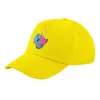Child's Baseball Cap, 100% Cotton Twill, Yellow (COTTON, CHILD, UNISEX, ONE SIZE)