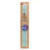 Easter Set, wooden keychain & aromatic flat Easter candle (30cm) (TURQUOISE)