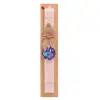 Easter Set, wooden keychain & scented flat Easter candle (30cm) (PINK)