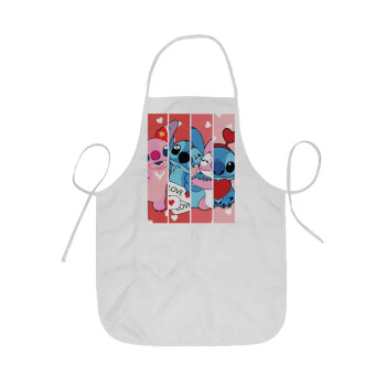 Lilo & Stitch Love, Ποδιά Σεφ ολόσωμη κοντή  Παιδική (44x62cm)