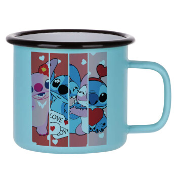 Lilo & Stitch Love, Κούπα Μεταλλική εμαγιέ ΜΑΤ σιέλ 360ml