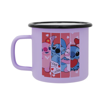 Lilo & Stitch Love, Κούπα Μεταλλική εμαγιέ ΜΑΤ Light Pastel Purple 360ml