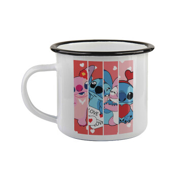 Lilo & Stitch Love, Κούπα εμαγιέ με μαύρο χείλος 360ml