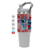 GREY color, 890ml (30oz) stainless Steel Tumbler with Handle