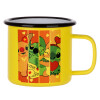 Metallic enamel MATT Yellow cup 360ml