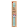 Easter Set, wooden keychain & aromatic flat Easter candle (30cm) (TURQUOISE)