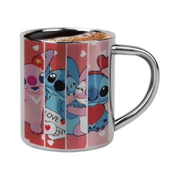 Lilo & Stitch Love, Κουπάκι μεταλλικό διπλού τοιχώματος για espresso (220ml)