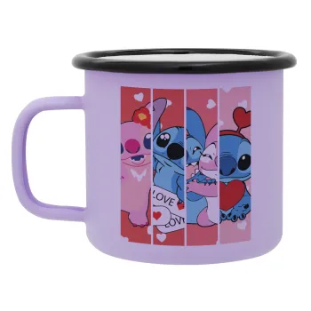 Lilo & Stitch Love, Κούπα Μεταλλική εμαγιέ ΜΑΤ Light Pastel Purple 360ml