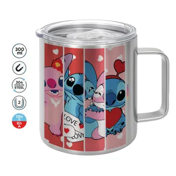 Lilo & Stitch Love, Κούπα Ανοξείδωτη διπλού τοιχώματος 300ml