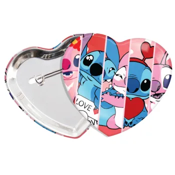 Lilo & Stitch Love, Κονκάρδα παραμάνα καρδιά (57x52mm)
