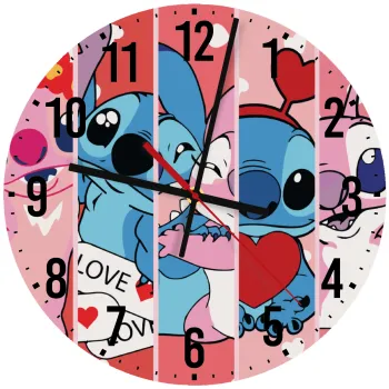 Lilo & Stitch Love, Ρολόι τοίχου ξύλινο (30cm)