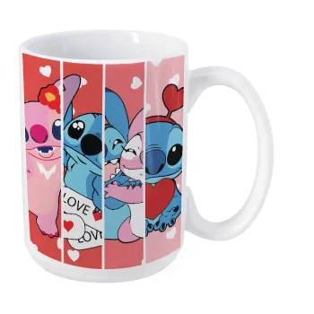Lilo & Stitch Love, Κούπα Mega, κεραμική, 450ml