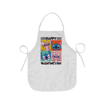 Lilo & Stitch Happy valentines day, Chef Apron Short Full Length Adult (63x75cm)