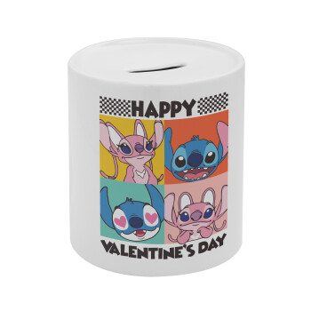 Lilo & Stitch Happy valentines day, Κουμπαράς πορσελάνης με τάπα