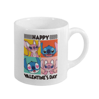 Lilo & Stitch Happy valentines day, Κουπάκι κεραμικό, για espresso 150ml