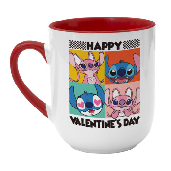 Lilo & Stitch Happy valentines day, Κούπα κεραμική tapered 260ml