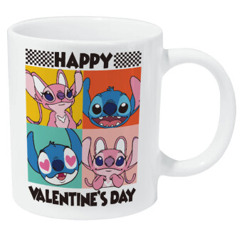 Lilo & Stitch Happy valentines day, Κούπα Giga, κεραμική, 590ml