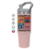 Pink color, 890ml (30oz) stainless Steel Tumbler with Handle